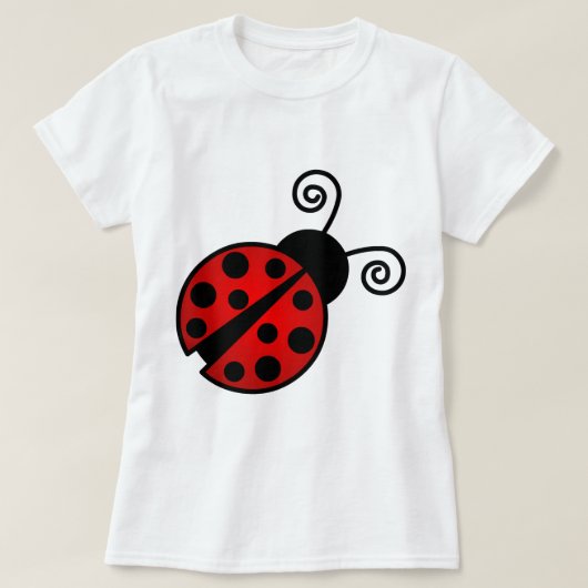 Kute Ladybug - Rood en zwart T-shirt (Design voorkant)