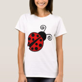Kute Ladybug - Rood en zwart T-shirt (Voorkant)