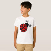 Kute Ladybug - Rood en zwart T-shirt (Voorkant volledig)