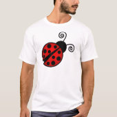 Kute Ladybug - Rood en zwart T-shirt (Voorkant)