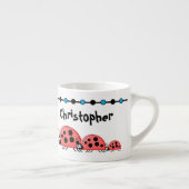 Kute ladybugs blauw zwart met sterren espresso kop (Rechts)