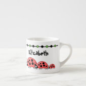 Kute ladybugs groen zwart met sterren espresso kop (Rechts)