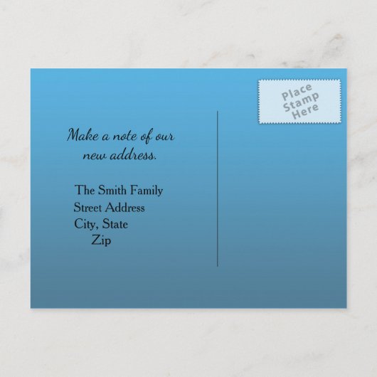 Kute Lake Side / Seaside Home Change of Address Aankondigingskaart (Achterkant)