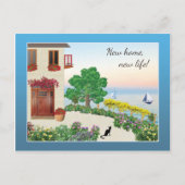 Kute Lake Side / Seaside Home Change of Address Aankondigingskaart (Voorkant)