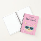 Kute Lama Met Bril Persoonlijke Kinderen  Notitieboek (Binnen)