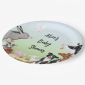 Kute landbouwhuisdieren baby shower rond bord (Gekanteld)