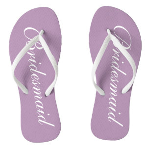 Kute lavender paarse bruidsmeisje bruiloft teensli teenslippers