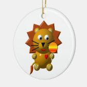 Kute leeuw met lolly! keramisch ornament (Links)
