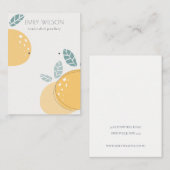 Kute Lemon Abstract Fruity Stud Earning Display Visitekaartje (Voorkant / Achterkant)