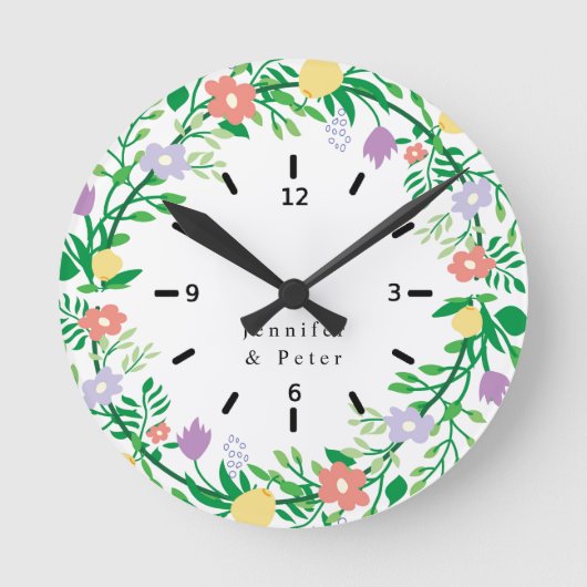 KUTE LEMON EN STROOMSTROOMDECOUPAGINA RONDE KLOK (Voorkant)