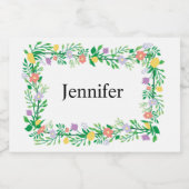 KUTE LEMON EN STROOMSTROOMDECOUPAGINA VOEDSELCONTAINER ETIKET (Enkel label)