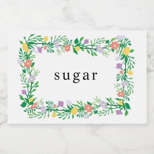 KUTE LEMON EN STROOMSTROOMDECOUPAGINA VOEDSELCONTAINER ETIKET (Enkel label)