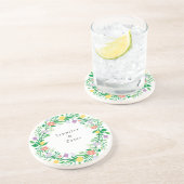 KUTE LEMON EN STROOMSTROOMDECOUPAGINA ZANDSTEEN ONDERZETTER (Zijkant)