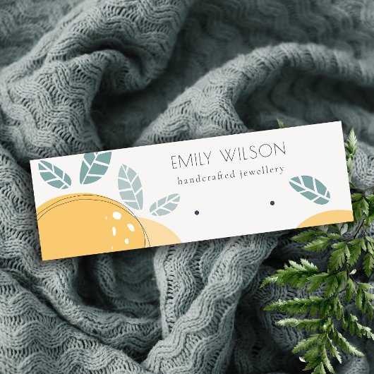 Kute Lemon Fruity Bold Abstract earing Display Mini Visitekaartje