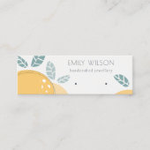 Kute Lemon Fruity Bold Abstract earing Display Mini Visitekaartje (Voorkant)
