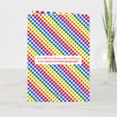 Kute LGBT Bee Proud Rainbow en Flowers Birthday Kaart (Achterkant)