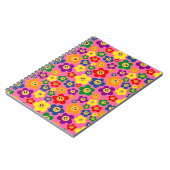 Kute LGBT Rainbow Flower Pattern-Roze Notitieboek (Linkerzijde)