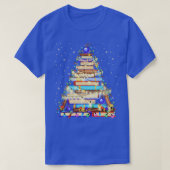 Kute Librarian Kerstbibliotheek Tree Book T-shirt (Design voorkant)