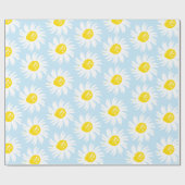 Kute lichtblauwe melkroze roestrok cadeaupapier (Vlak)