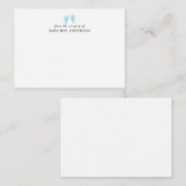 Kute Light Blue-Baby voetafdrukken van de verpleeg Notitiekaartje (Voorkant / Achterkant)