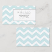 Kute Light Blue Chevrons Visitekaartje (Voorkant / Achterkant)