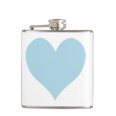 Kute Light Blue Heart Heupfles (Voorkant)