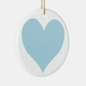 Kute Light Blue Heart Keramisch Ornament (Rechts)