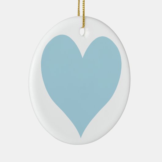 Kute Light Blue Heart Keramisch Ornament (Rechts)