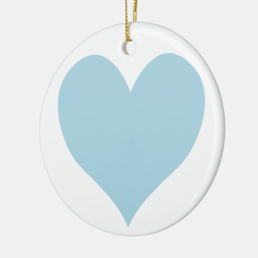 Kute Light Blue Heart Keramisch Ornament (Links)