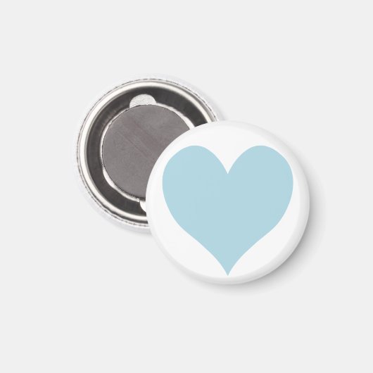 Kute Light Blue Heart Magneet (Voorkant / Achterkant)