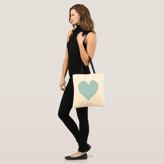 Kute Light Blue Heart Tote Bag (Voorkant (model))