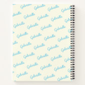 Kute Light Blue Personing Script Name Sketch Notitieboek (Achterkant)