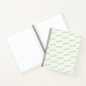 Kute Light Blue Personing Script Name Sketch Notitieboek (Binnen)