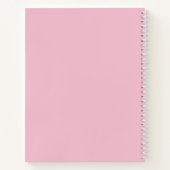 Kute light roze aangepaste naam chic Recipbook Notitieboek (Achterkant)