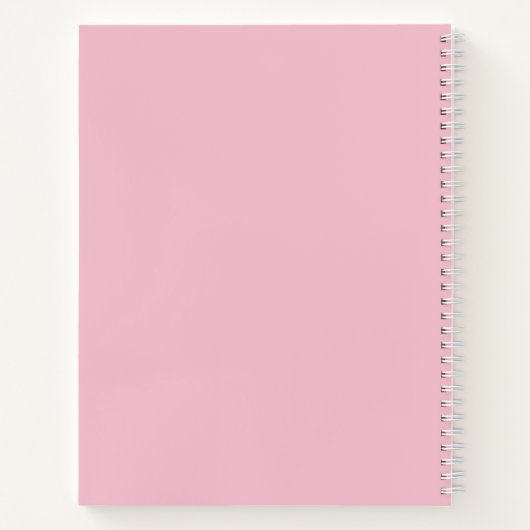 Kute light roze aangepaste naam chic Recipbook Notitieboek (Achterkant)