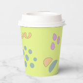 Kute lijnen en vormen papierbekertjes papieren bekers (Achterkant)