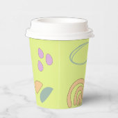 Kute lijnen en vormen papierbekertjes papieren bekers (Rechts)