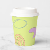 Kute lijnen en vormen papierbekertjes papieren bekers (Voorkant)