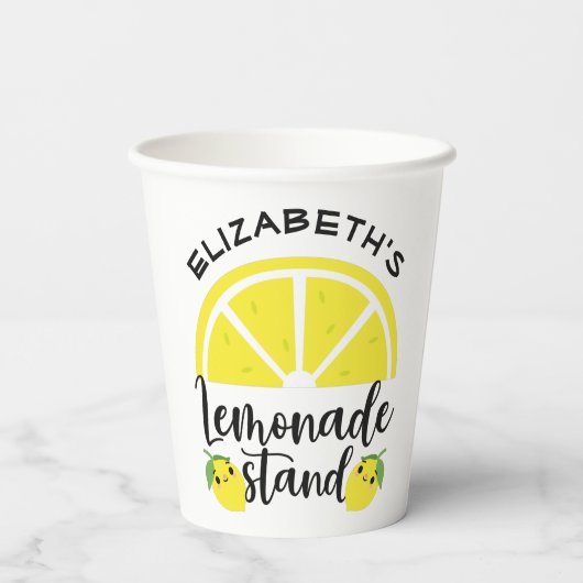 Kute limonade standaard papieren bekers (Achterkant)