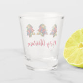 Kute Lit-kerstbomen Shot Glas (Achterkant)