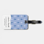 Kute Little Anchor Pattern Bagagelabel (Achterkant horizontaal)