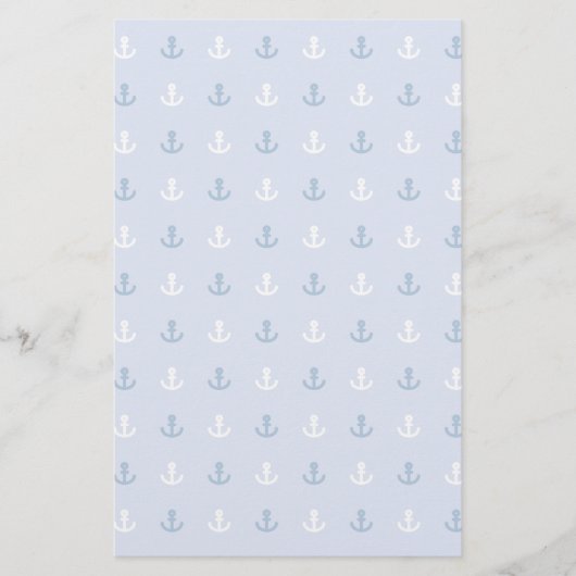 Kute Little Anchor Pattern Briefpapier (Voorkant)