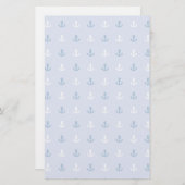 Kute Little Anchor Pattern Briefpapier (Voorkant / Achterkant)