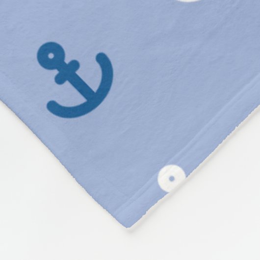 Kute Little Anchor Pattern Fleece Deken (Hoek)