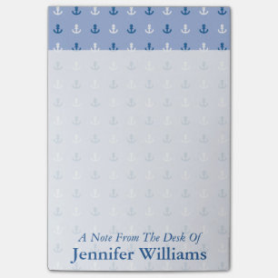 Kute Little Anchor Pattern   Jouw namen toevoegen Post-it® Notes