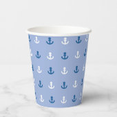 Kute Little Anchor Pattern Papieren Bekers (Achterkant)