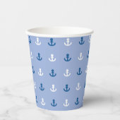 Kute Little Anchor Pattern Papieren Bekers (Voorkant)