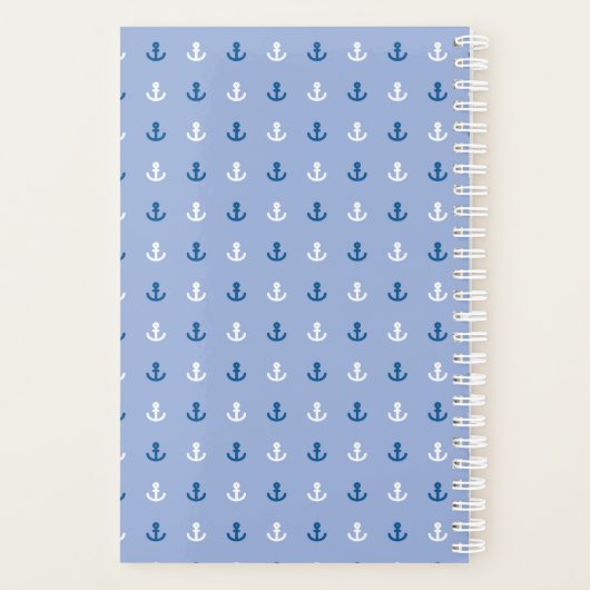 Kute Little Anchor Pattern Planner (Achterkant)
