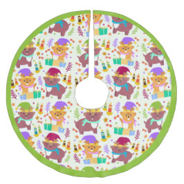 Kute Little Animals kerstpatroonkinderen Kerstboom Rok