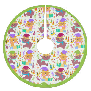 Kute Little Animals kerstpatroonkinderen Kerstboom Rok